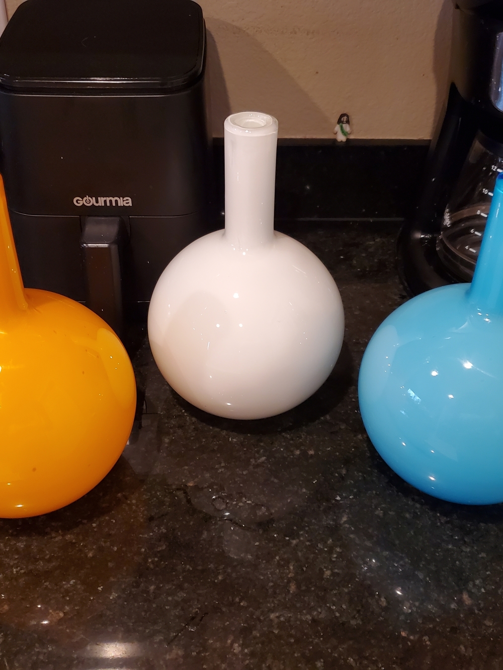 (3) VINTAGE CASED GLASS VASES [ ELLE  HOME COLLECTION]